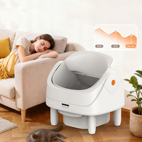 Tempat Kotoran Kucing Pintar Otomatis dengan Sekop Otomatis, Tempat Kotoran Kucing Ukuran Besar Anti-Cipratan dengan Roller, Toilet Kucing