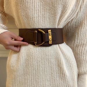 <span class=keywords><strong>Ceinture</strong></span> de <span class=keywords><strong>Taille</strong></span> en Cuir PU pour Femme, Vintage, Décontractée et Chic, pour Robe, Manteau Noir, avec Boucle en Métal, <span class=keywords><strong>Ceinture</strong></span> en Cuir Style Vintage - Product Image 6