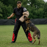 Combinaison de protection unisexe pour agents canin K9 avec panneaux rouges, vêtements de travail résistants à l'abrasion pour l'entraînement des chiens, uniforme de sécurité pour hommes