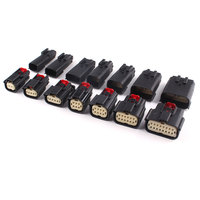 Conector de Arnés de Cables para Inyector de Combustible CQFH 282108-1, Carcasa de Nylon Eléctrica para Automóviles, Impermeable IP66, 6 Pines, 12V, 15A, Macho/Hembra