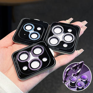 Iphone के लिए ग्लिटर डायमंड मेटल कैमरा लेंस 16 14 प्रो मैक्स 13 15 12 कैमरा सेंसर रक्षक - Product Image 1