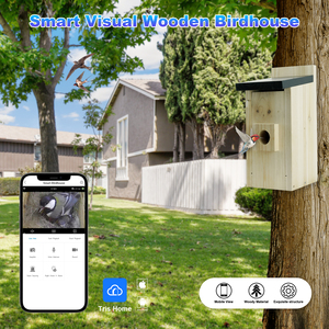 Akıllı görsel ahşap kuş evi/kuş yuva/kuş yuva HD piksel mobil uzaktan kuş gözlem evi - Product Image 3