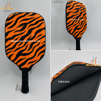 Housse de raquette de pickleball en néoprène personnalisée, impression intégrale, avec fermeture éclair, fabricant OEM ODM pour les marques sportives