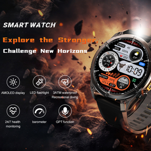 2025 HD300 AMOLED Màn Hình Người Đàn Ông Ngoài Trời Áp Suất Khí Quyển Độ Cao 3ATM Không Thấm Nước Thông Minh Đồng Hồ Bt Cuộc Gọi Thể Thao SOS Đồng Hồ Thông Minh - Product Image 2