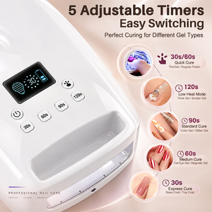 <span class=keywords><strong>Lampe</strong></span> à ongles <span class=keywords><strong>LED</strong></span> quartz 128W toute nouvelle avec mode basse température et capteur automatique <span class=keywords><strong>pour</strong></span> vernis gel professionnel en salon - Product Image 4