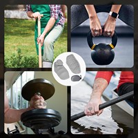 Poignées de musculation ergonomiques pour hommes et femmes, en silicone souple, légères, respirantes, antidérapantes, résistantes à l'eau, haltères