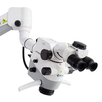 Microscope dentaire endodontique à double faisceau avec objectif à angle variable et caméra