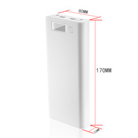 Boîtier de batterie haute capacité 8 cellules 18650, sans soudure, pour batterie externe DIY, avec écran LCD et interface d'entrée Micro USB