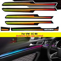 Autowellus OEM Luz Ambiental Moldeada a Medida 1:1 12V para Magotan B8 CC Variant Juego Completo de Iluminación Sinfónica para Decoración Interior