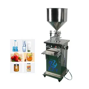 Semi auto Pneumatic Vertical Liquid Juice Water Paste Sauce Cream Filling Machine