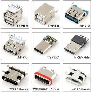 FOXECO Zwarte USB Type-C Vrouwelijke 6-pins SMD DIP PCB Connector voor Telefoonaccessoires - Product Image 3
