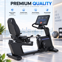 Vélo semi-allongé commercial K-FIT GSK2 EMS, capacité 180 kg, résistance électromagnétique 40 niveaux, écran tactile, faible impact, Bluetooth
