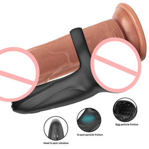 <span class=keywords><strong>Anillo</strong></span> Vibrador Eléctrico Recargable de Silicona para Masturbación Masculina, <span class=keywords><strong>Anillo</strong></span> de Retraso para Hombres, Dispositivo de Bienestar Íntimo - Product Image 4