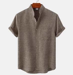 Camicie da <span class=keywords><strong>uomo</strong></span> a manica corta semplici di alta qualità da <span class=keywords><strong>uomo</strong></span> in bianco <span class=keywords><strong>oversize</strong></span> <span class=keywords><strong>camicia</strong></span> Casual in <span class=keywords><strong>lino</strong></span> di cotone per <span class=keywords><strong>uomo</strong></span> - Product Image 1