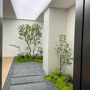 Madera borracha de caballo artificial, plantas verdes artificiales, decoración de paisaje interior, adornos, atmósfera y creación de paisaje - Product Image 2