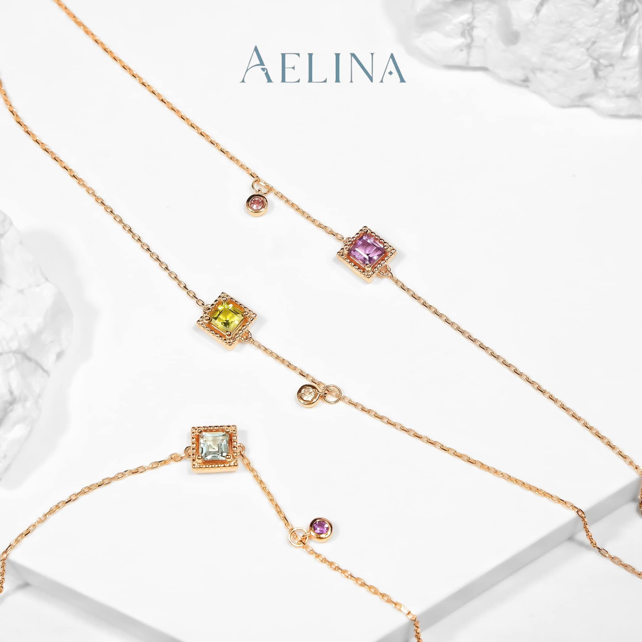 Swiss blue topaz(SQ.) and Yellow sapphire(RD.)