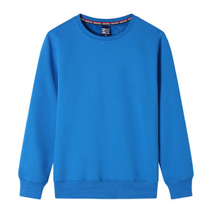 เสื้อสเวตเชิ้ตผ้าฝ้ายสีน้ำเงินบุขนแกะ แนวลำลองสำหรับทำงานหรือใส่ในฤดูใบไม้ร่วง - Product Image 1