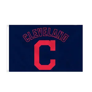 Kustom Cleveland Guardians 3X5 Ft Promosi Dalam Ruangan Luar Ruangan Bendera Poliester Tim Chicago Sox Mlb Putih