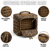 Boîte de rangement pour outils tactiques robustes, organiseur utilitaire, panneau MOLLE, équipement de survie EDC, équipement photo, camping en plein air, OEM