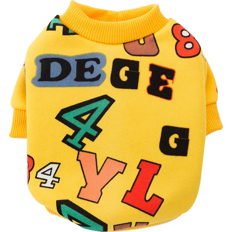 Economical Dog Clothes High Quality Yellow Sport Dog Hoodie Pet Clothing