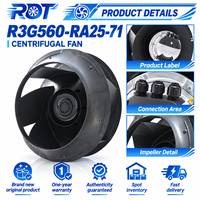 Ventilateur centrifuge de remplacement EC R3G560-RA25-71 à haut débit d'air, écoénergétique, de qualité commerciale, pour système de gestion thermique