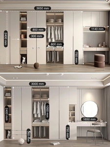 Produit très vendu : <span class=keywords><strong>Armoire</strong></span> au design moderne, dressing sur mesure en mélamine, pour chambre, appartement, villa <span class=keywords><strong>ou</strong></span> maison. - Product Image 5