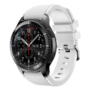 <span class=keywords><strong>Bracelet</strong></span> de montre en caoutchouc de <span class=keywords><strong>silicone</strong></span> noir pour <span class=keywords><strong>Samsung</strong></span> <span class=keywords><strong>Gear</strong></span> <span class=keywords><strong>S3</strong></span> <span class=keywords><strong>Frontier</strong></span> Classic Design Pure Colors - Product Image 4