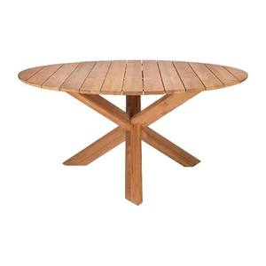 Classic <b>Round</b> Wooden <b>Dining</b> <b>Table</b> Crafted from Premium <b>Solid</b> <b>Wood</b> with Waterproof Coating for Indoor <b>Dining</b> and Cafe Spaces - Product Image 3