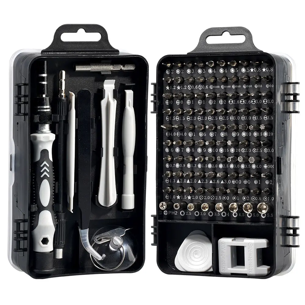 Computer Repair Kit 122 in 1 Magnetic Precision Screwdriver Set with Case