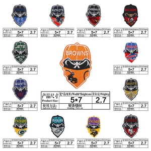 Toppe Sportive Personalizzate Termoadesive: Logo Ricamato per <span class=keywords><strong>Squadre</strong></span> <span class=keywords><strong>di</strong></span> Baseball, Football, Rugby, Università - Distintivi Termopressati per Cappelli e Vestiti - Product Image 3