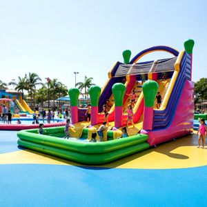 Kommerzielle Aufblasbare Wasserpark-Kombination für den Außenbereich, Neues Design Hüpfburg mit Rutsche für Kinder und Erwachsene, Wasserspiele - Product Image 1