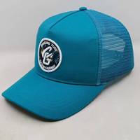 Casquette de baseball personnalisée avec logo, bleu sarcelle, brodée, réglable, unisexe, en coton sergé et maille, style Y2K, pour sports de plein air, vente en gros, OEM