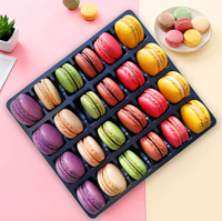 Boîte à macarons élégante de 6 pièces, emballage en plastique PET recyclable pour la présentation de gâteaux et de chocolats