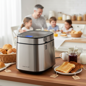 SOHEF Máquina para Hacer Pan Eléctrica Totalmente Automática, Apta para Familias, Motor de CC de 700W, Funcionamiento Súper Silencioso, Segura para Niños, Menús Fáciles de Usar con un Solo Toque - Product Image 1