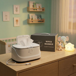 เครื่องอุ่นผ้าเช็ดทำความสะอาดเด็กแบบพกพา จอแสดงผล LED ปรับอุณหภูมิได้ เครื่องทำความร้อนทิชชู่เปียก เครื่องจ่ายผ้าเช็ดทำความสะอาดสำหรับบ้าน รถยนต์ และการดูแลเด็ก - Product Image 1