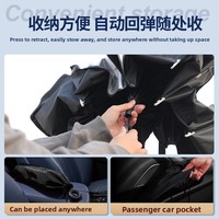 Pare-soleil de voiture pour pare-brise avant, protection solaire, isolation thermique, style parapluie, bouclier de stationnement télescopique OLIVER