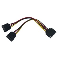 Cable de alimentación de disco duro al por mayor SATA 15Pin macho a 2 hembra 15Pin Cable de alimentación Serial SATA Cable