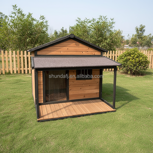 SDD026 Shunda Rumah Hewan Peliharaan Kayu Modern Mewah Bermotif Cetak untuk Anjing & Kucing - Ramah Lingkungan untuk Luar Ruangan, Cocok untuk Hewan Kecil Semua Musim - Product Image 2