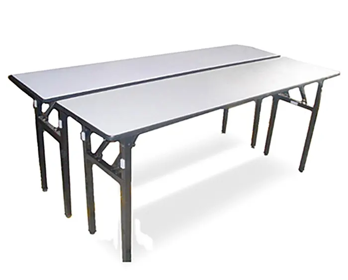 白いPVCトップ卸売6フィートテーブル長方形ケータリング宴会ピクニックイベント折りたたみ式テーブル折りたたみ式テーブル