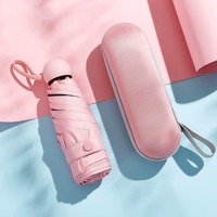 Parapluie Capsule Pliant 5 Volets Anti-UV Mini Portable pour Femme avec Boîte – Meilleure Vente