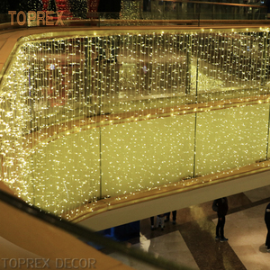 Casamento à prova d' água Ao Ar Livre Cortina de Led Luzes de Fadas Decorativo 2m * 2m De Fadas Luz <span class=keywords><strong>Up</strong></span> Cortina Pronto Para Enviar - Product Image 3