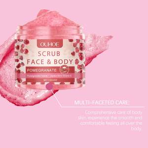 OUHOE Jojoba <span class=keywords><strong>Casera</strong></span> VE Granada Mejor Limpieza Profunda Calmante <span class=keywords><strong>Hidratante</strong></span> Aceite de Jojoba Piel Brillante Exfoliante Corporal - Product Image 4