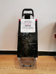 העליון אופנה 2-גלגל שיניים מלא לשימוש חוזר תיק עגלה בד אלומיניום פלסטיק ירקות פלסטיק pras carrinho דה קומברס - Product Image 2