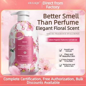 Quick Hand Trembles Ou Liqi Cherry Blossom Fragrance Moisturizing Deep Cleansing Long-Lasting Jasmine <b>Rose</b> Scent Large Shower - Product Image 2