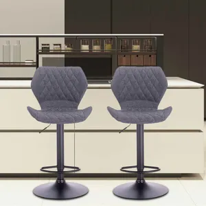 Guter Preis Dunkelgrau Pu Vintage Leder drehbar verstellbar Classic Hocker Bar Stühle