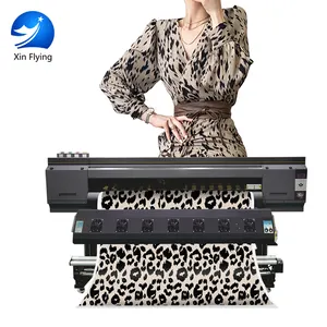 Цветная ткань, цифровая текстильная печатная машина 1,9 м, большой формат, цифровой сублимационный принтер для футболок, одежды
