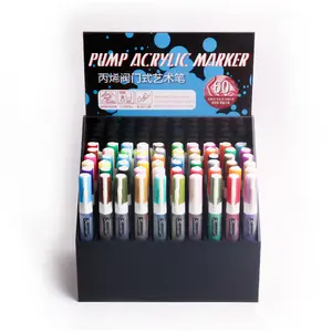 Superior acrylic drawing marker pen with pump nib from japan can be refilled acrylic ink drawing on window or metal surface