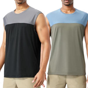 Deporte culturismo Fitness correr en blanco Vintage Ringer 100 algodón Tanktop estilo Retro pesca pantalla sólida camiseta lisa - Product Image 5