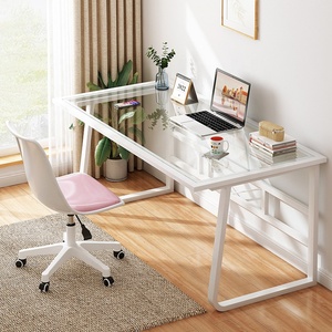 Hiện đại rõ ràng thủy tinh gia cố bằng văn bản bàn Kim loại máy tính bàn bảng cho học sinh nghiên cứu - Product Image 3