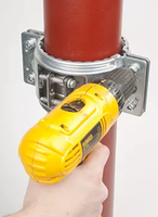 Colliers de serrage mâles en acier au carbone galvanisé argenté avec joint à courroie dentée, marque TJTC, taille 1,5"-10"